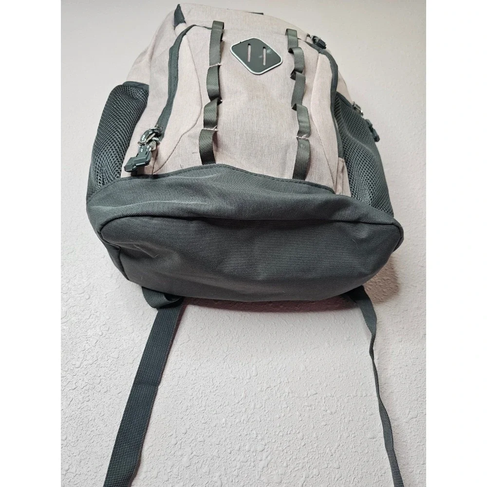 Eastsport Pink Gray Heathered Multi-Pocket Backpack School Travel Bag